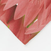 Roze tulp fleece deken (Hoek)