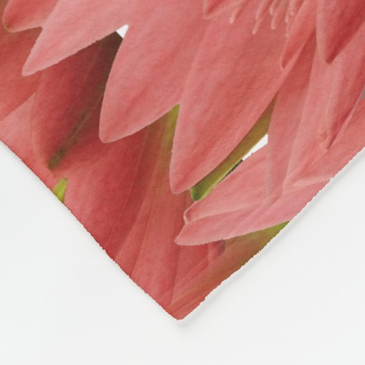 Roze tulp fleece deken (Hoek)