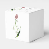 Roze Tulp Floral Bedankdoosjes (Voorkant Zijde)