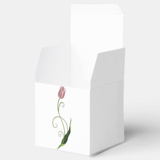Roze Tulp Floral Bedankdoosjes (Geopend)