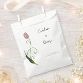 Roze Tulp Floral Bedankzakje (Geknipt)