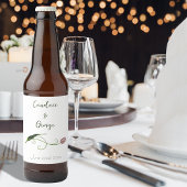 Roze Tulp Floral Bier Etiket