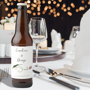 Roze Tulp Floral Bier Etiket