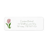 Roze Tulp Floral Etiket (Voorkant)