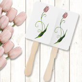Roze Tulp Floral Handwaaier