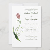 Roze Tulp Floral Kaart (Voorkant)