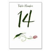 Roze Tulp Floral Kaart (Achterkant)