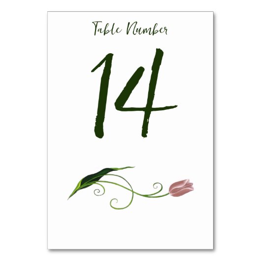 Roze Tulp Floral Kaart (Voorkant)