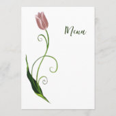 Roze Tulp Floral Menu (Achterkant)