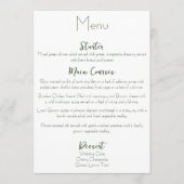 Roze Tulp Floral Menu (Voorkant)