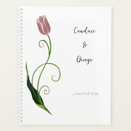 Roze Tulp Floral Planner (Voorkant)