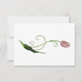 Roze Tulp Floral RSVP Kaartje (Achterkant)