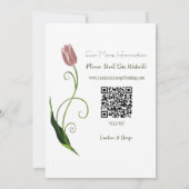 Roze Tulp Floral Save The Date (Achterkant)