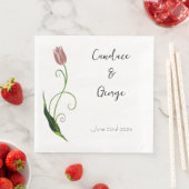 Roze Tulp Floral Servet (Insitu)