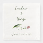 Roze Tulp Floral Servet (Voorkant)