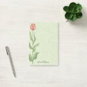 Roze Tulp Floral Voeg naam 4x6 toe Post-it® Notes (Kantoor)