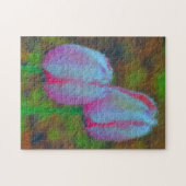 Roze Tulp Flowers Impressionist Painting Legpuzzel (Horizontaal)
