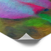 Roze Tulp Flowers Impressionist Painting Poster (Hoek)