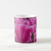 Roze Tulp Flowers White Coffee Mok (Center)