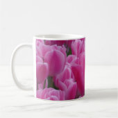 Roze Tulp Flowers White Coffee Mok (Links)