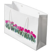 Roze Tulp Gift Bag Groot Cadeauzakje (Voorkant Gekanteld)