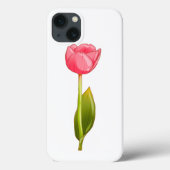Roze Tulp – Glanzende esthetische bloemkunst Case-Mate iPhone Case (Achterkant)
