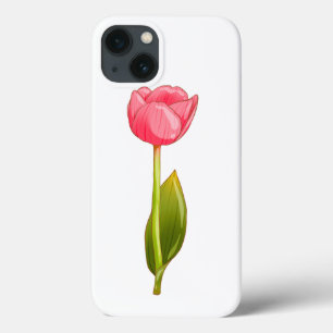 Roze Tulp – Glanzende esthetische bloemkunst Case-Mate iPhone Case