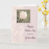 Roze Tulp Godmother Happy Moederdag Kaart (Gele Bloem)