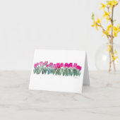 Roze Tulp Grove Note Kaart (Gele Bloem)