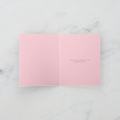 Roze tulp hartgeïnkt kunst bedankt kaart (Binnen)