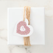 Roze tulp hartkunst bedankt voor je huwelijksgunst bedankjes labels (In situ)