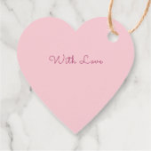 Roze tulp hartkunst bedankt voor je huwelijksgunst bedankjes labels (Achterkant)