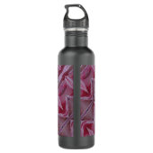 Roze Tulp Ikat en ook angstig Waterfles (Achterkant)