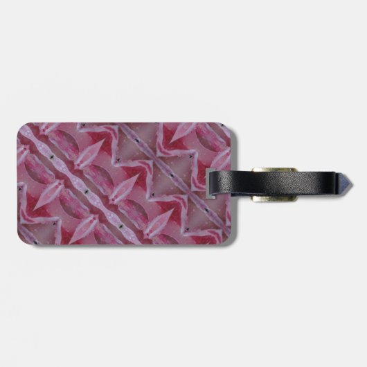 Roze Tulp Ikat ook Bagagelabel (Achterkant horizontaal)