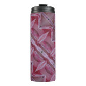 Roze Tulp Ikat ook Thermosbeker (Voorkant)