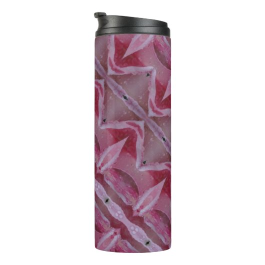 Roze Tulp Ikat ook Thermosbeker (Geroteerd rechts)