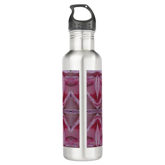 Roze Tulp Ikat ook Waterfles (Achterkant)