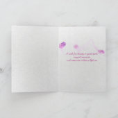 Roze tulp in tuin verjaardag kaart (Binnen)