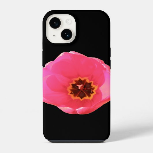 Roze tulp iPhone hoesje (Achterkant)