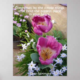 Roze Tulp Kleine Dingen Lente Tuin Poster