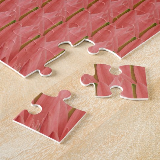Roze tulp legpuzzel (Zijkant)