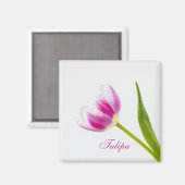 Roze tulp magneet (Voorkant / Achterkant)
