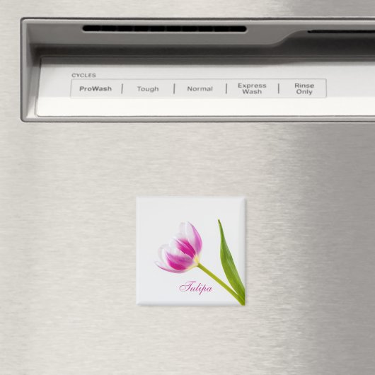 Roze tulp magneet (Insitu (Vaatwasser))
