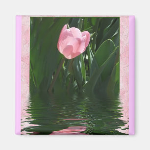 roze Tulp Magnet