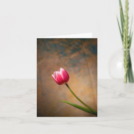 Roze Tulp met een Twist Kaart