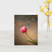 Roze Tulp met een Twist Kaart (Gele Bloem)