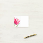 Roze Tulp met Groene Blad Foto Post-it® Notes (Op bureau)