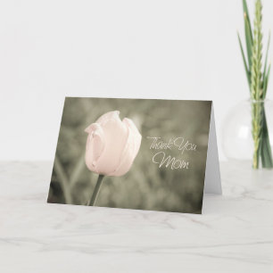 Roze Tulp Moeder Trouwdag Bedankkaart
