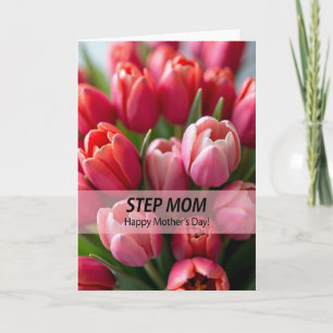 Roze Tulp Moederdag Liefde Kaart