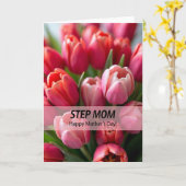 Roze Tulp Moederdag Liefde Kaart (Gele Bloem)
